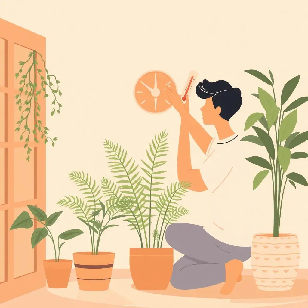 Temperature Control for Indoor Ferns: Avoiding Stress