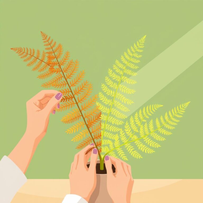 brown fern leaves