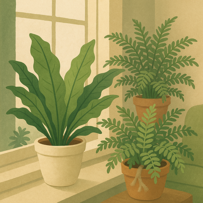 ferns for north facing window